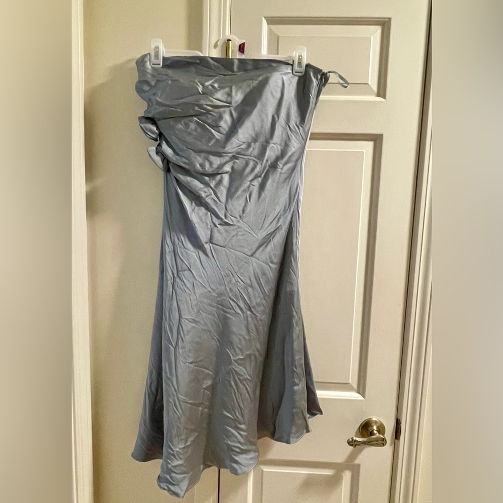 Banana Republic Silver Silk Dress